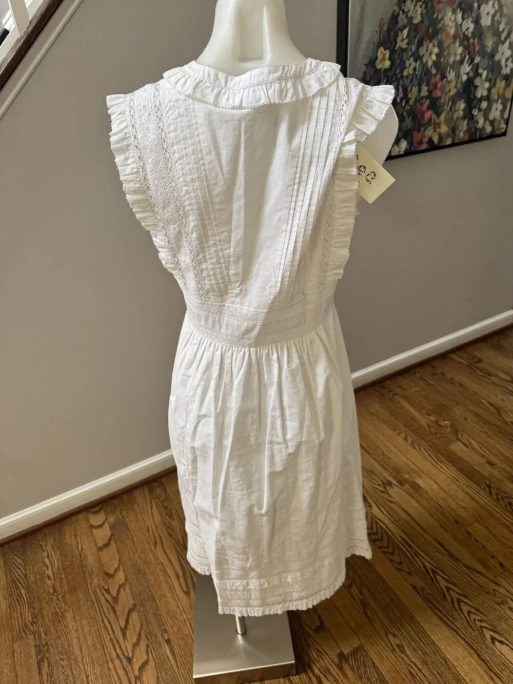 NWT Sea NY Lilli Eyelet Midi Dress White Cotton Size 4 - Picture 5 of 5